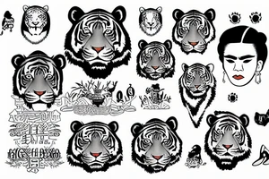 tiger shaped like Korean peninsula tattoo idea