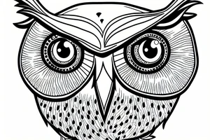 Owl with three eyes tattoo idea