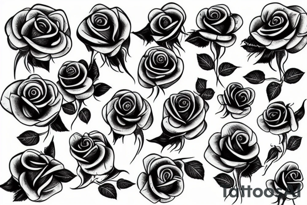 withered rose tattoo idea