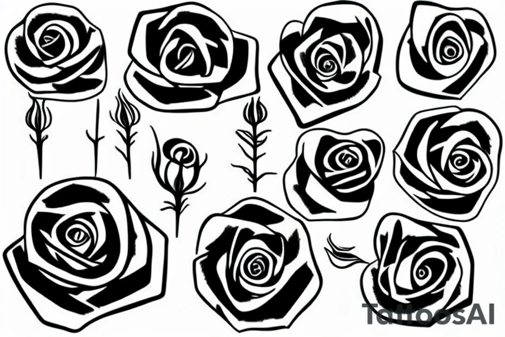 withered rose tattoo idea