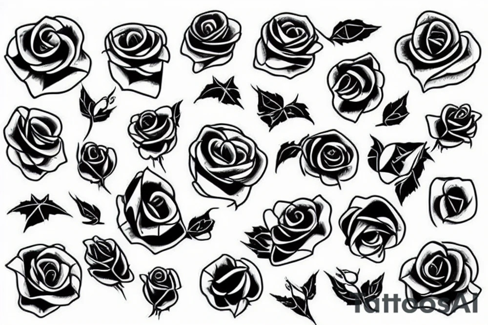 withered rose tattoo idea