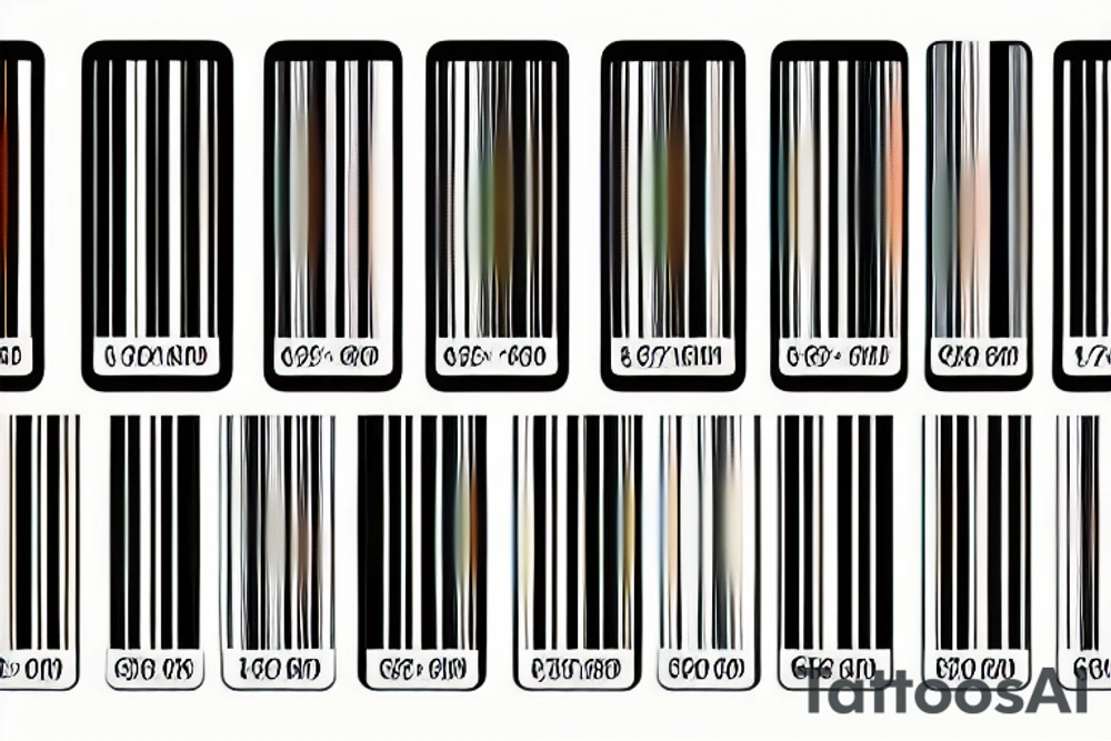 barcode and an eye tattoo idea