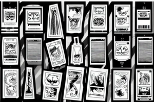 barcode and cat tattoo idea
