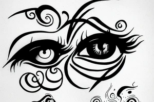 an open eye tattoo idea