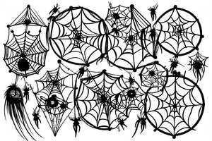 Spider web dream catcher nightmare catcher tattoo idea