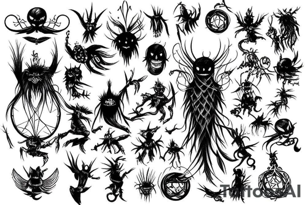 nightmare catcher tattoo idea