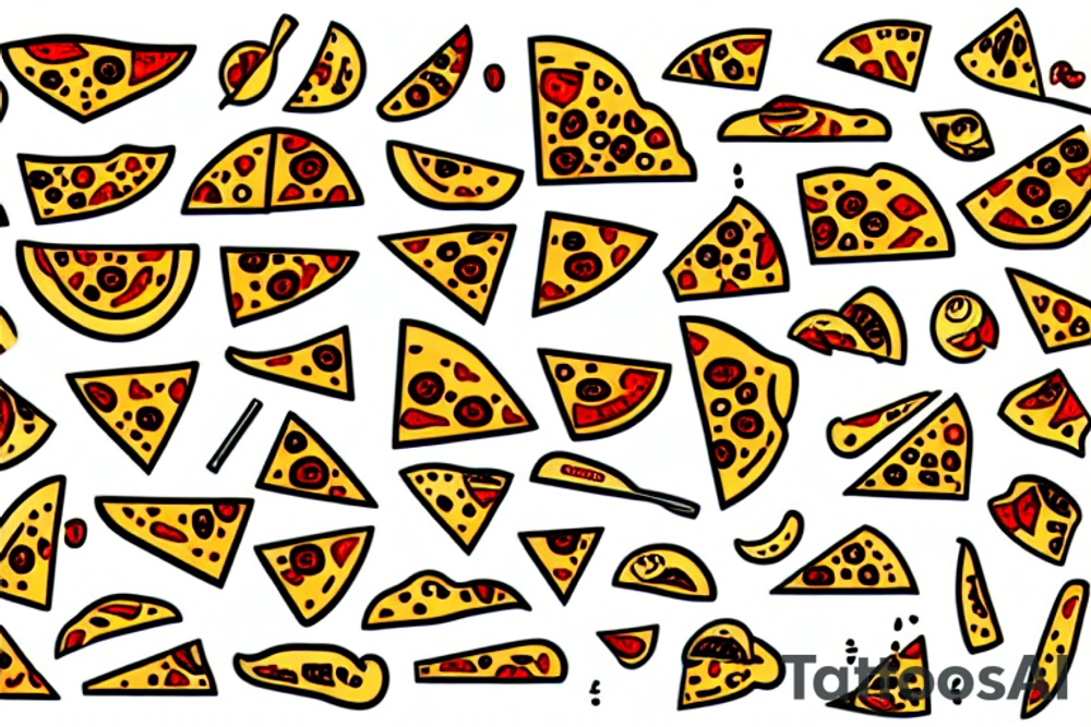 Pizza slice tattoo idea