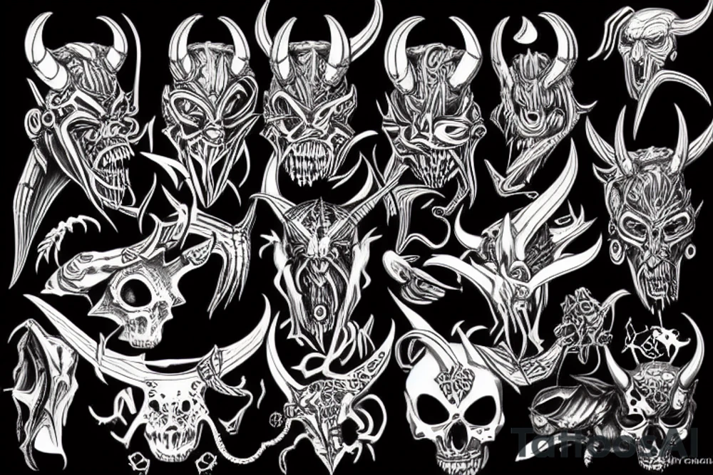 a demonic devil tattoo idea