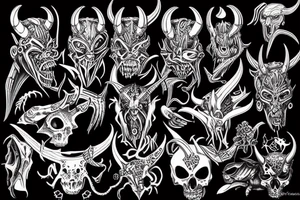 a demonic devil tattoo idea