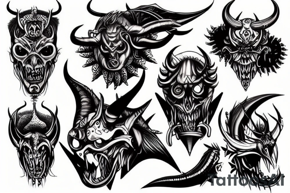 a demonic devil tattoo idea