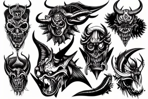 a demonic devil tattoo idea
