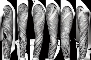 A BIOMECHANICAL SLEEVE TATTOO tattoo idea