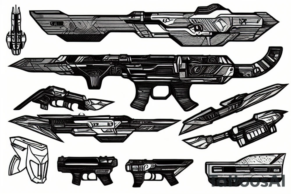 Plasma Rifle from Halo tattoo idea