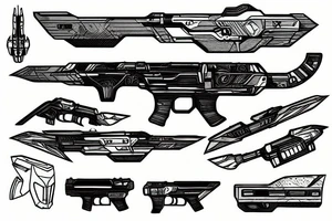 Plasma Rifle from Halo tattoo idea
