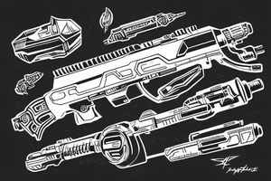 Plasma Rifle from Halo tattoo idea