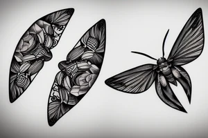 Large moth tattoo idea