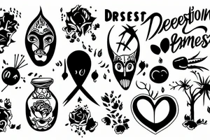 Depression live family tattoo idea