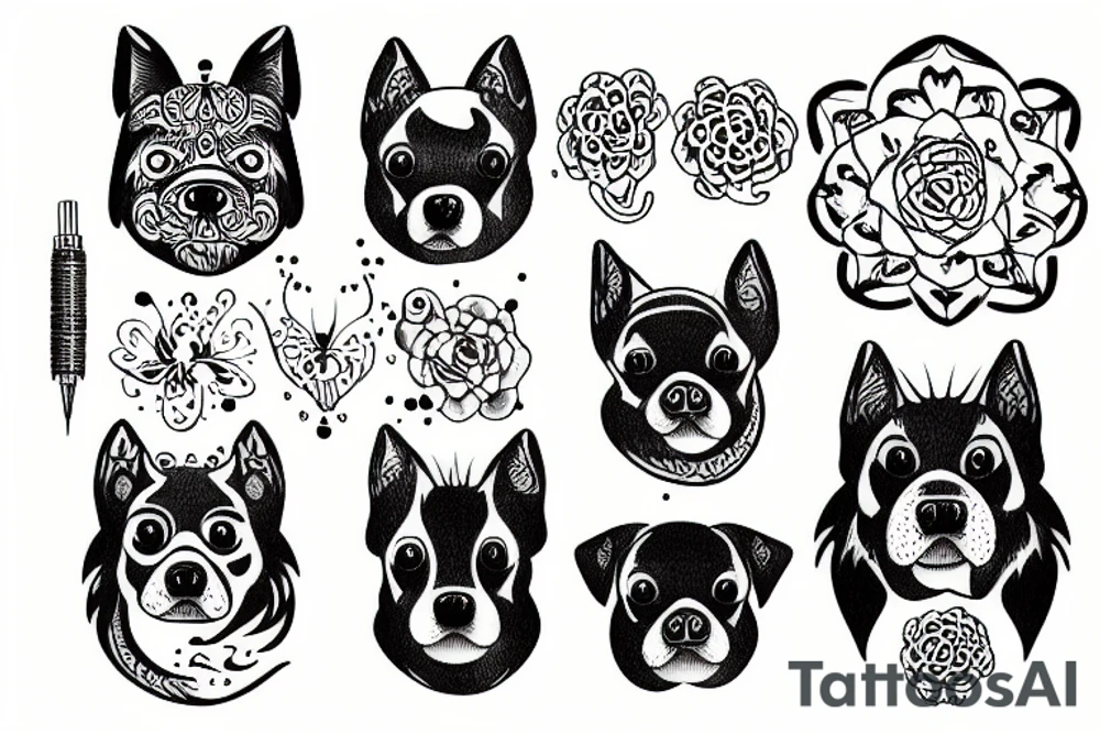 Black dog tattoo idea
