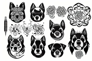 Black dog tattoo idea