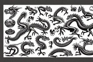 dragon on a bridge tattoo idea