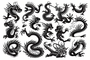 dragon on a bridge tattoo idea