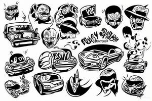 funny car tattoo idea