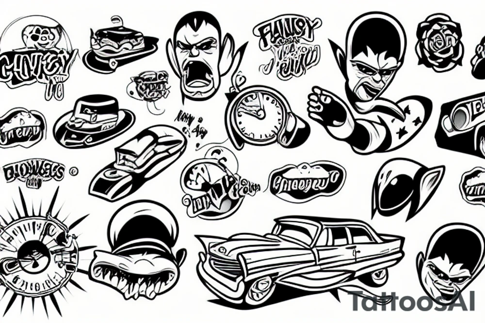 funny car tattoo idea
