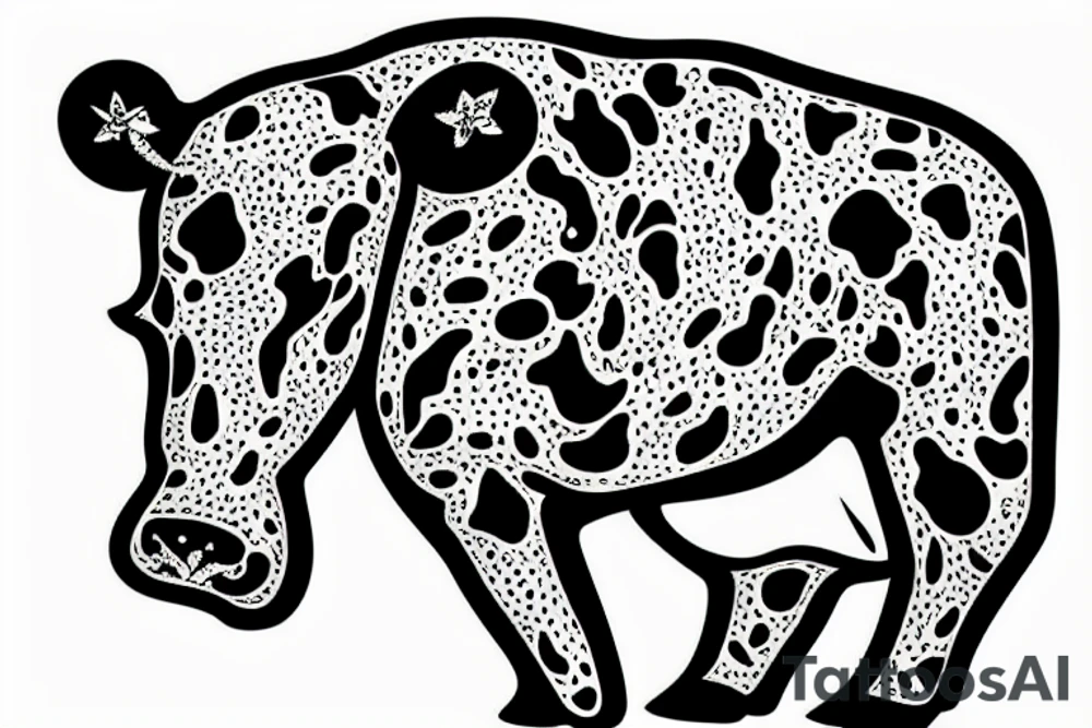 Cow bear tattoo idea