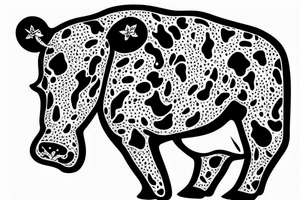 Cow bear tattoo idea