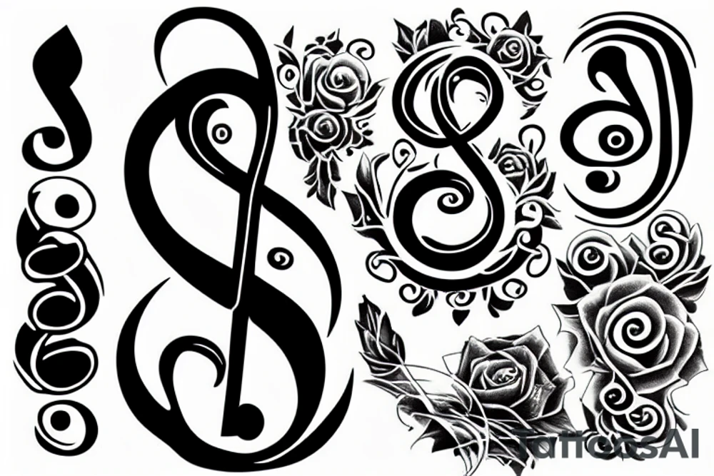 bass clef tattoo idea