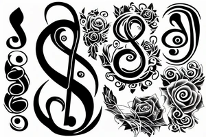 bass clef tattoo idea