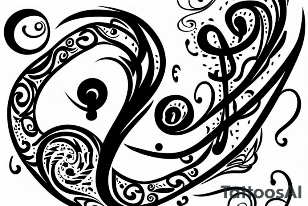 bass clef tattoo idea
