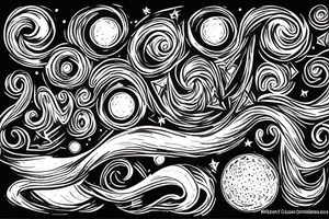 starry night made by Picasso tattoo idea
