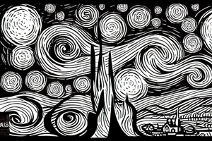 starry night made by Picasso tattoo idea