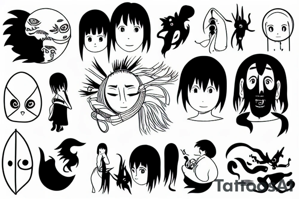 spirited away minimal tattoo idea