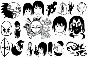 spirited away minimal tattoo idea
