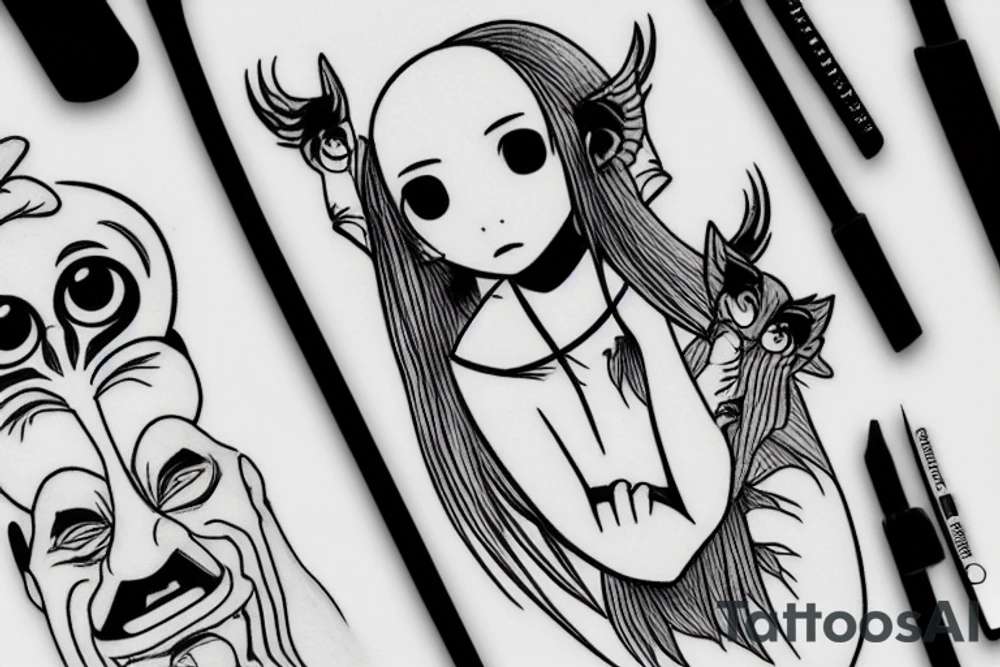 spirited away minimal tattoo idea