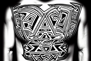 Aztec ruins with superman symbol in it tattoo idea