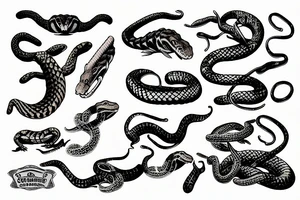 rattle snake with a gun tattoo idea