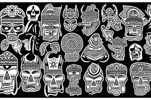 aztec ruinis tattoo idea