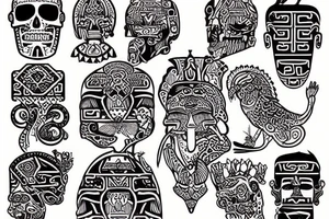 aztec ruinis tattoo idea