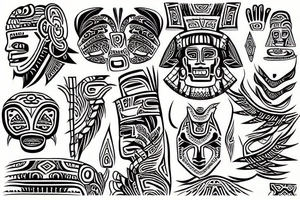 aztec ruinis tattoo idea