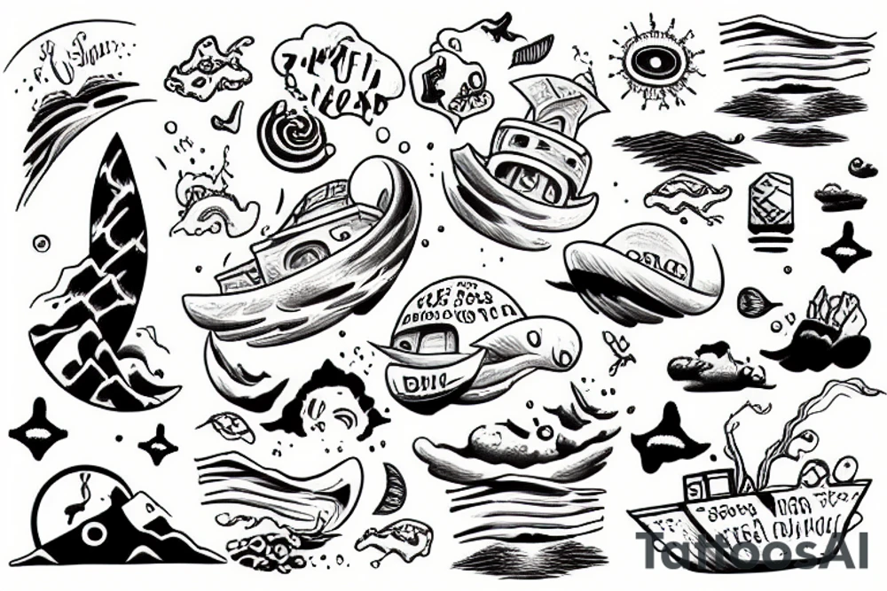 I've been trying to dig my way out of the ocean and punch a hole in the sky tattoo idea