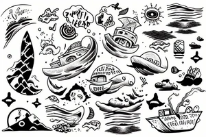 I've been trying to dig my way out of the ocean and punch a hole in the sky tattoo idea