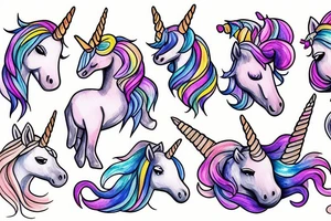 manly unicorn tattoo idea