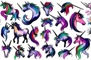 masculine unicorn tattoo idea