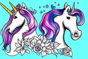 masculine unicorn tattoo idea