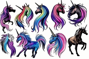 masculine unicorn tattoo idea