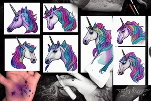 masculine unicorn tattoo idea