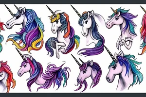 unicorn dad tattoo idea
